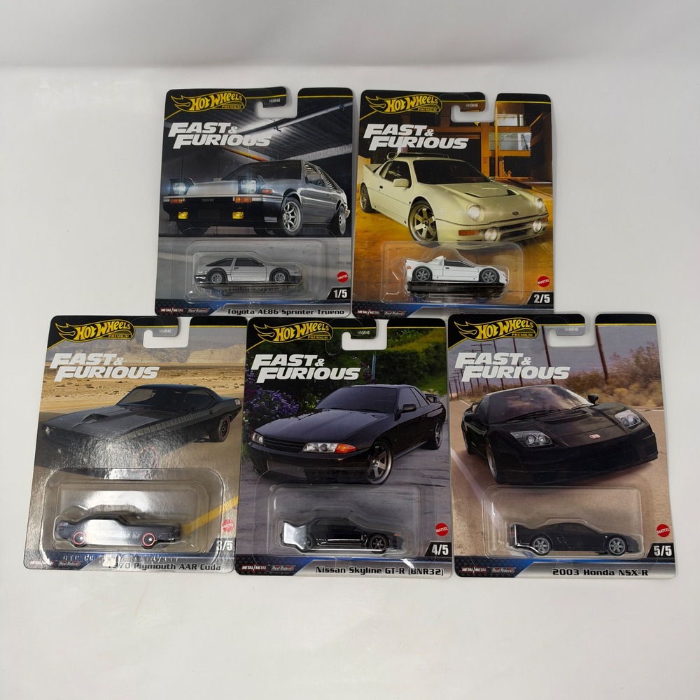 Hot Wheels Premium Fast & Furious 2024 Mix 1 Complete Set Toyota AE86 Trueno